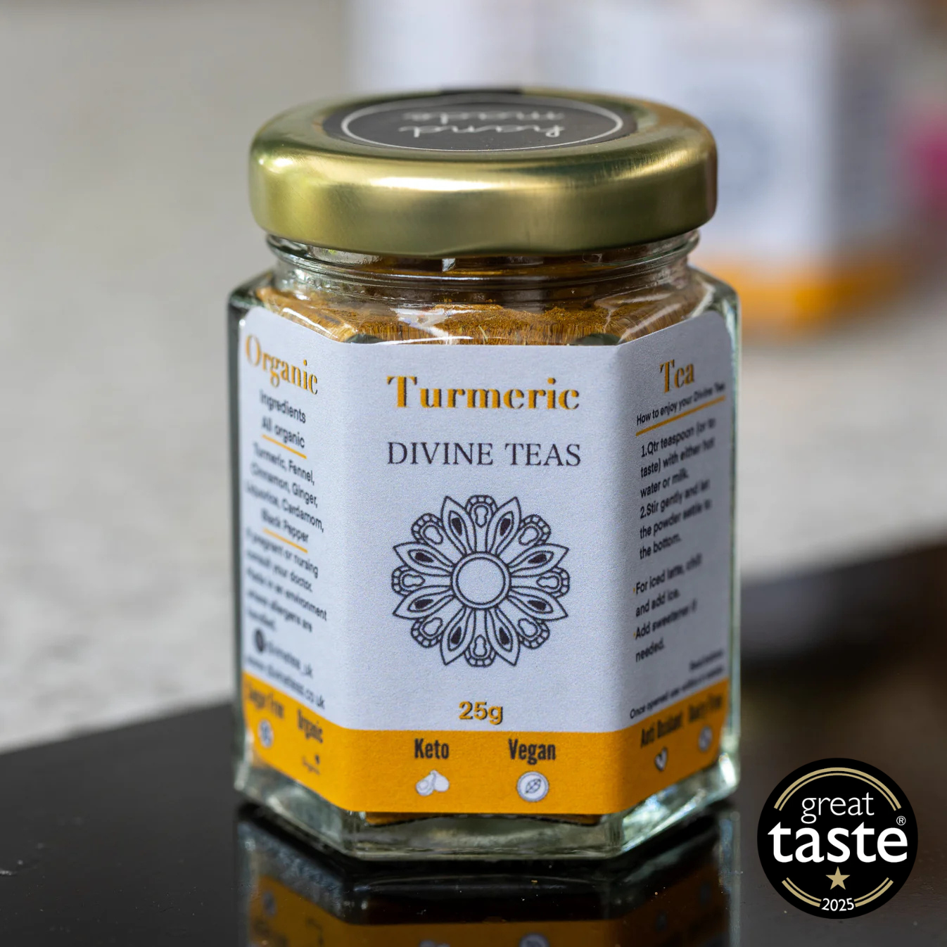 All organic Turmeric tea Jar