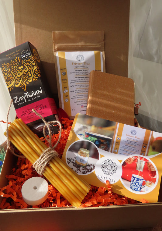 Fasting Gift Set with 50g Divine Turmeric Tea Pouch and notebook