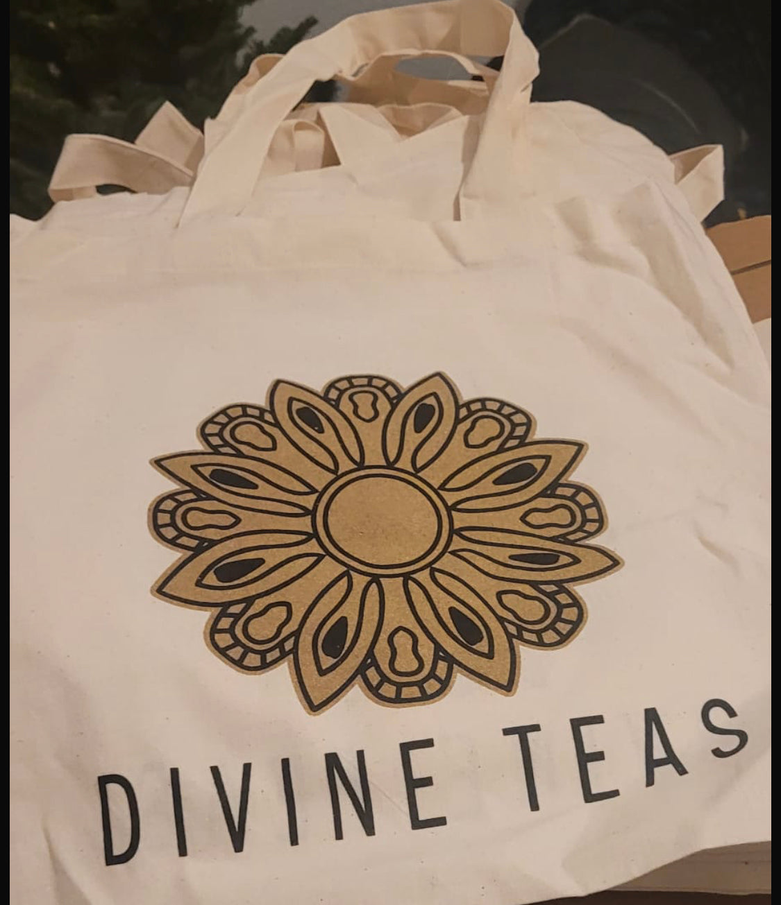 Divine Teas Organic Cotton Tote - Everyday Wellness Bag