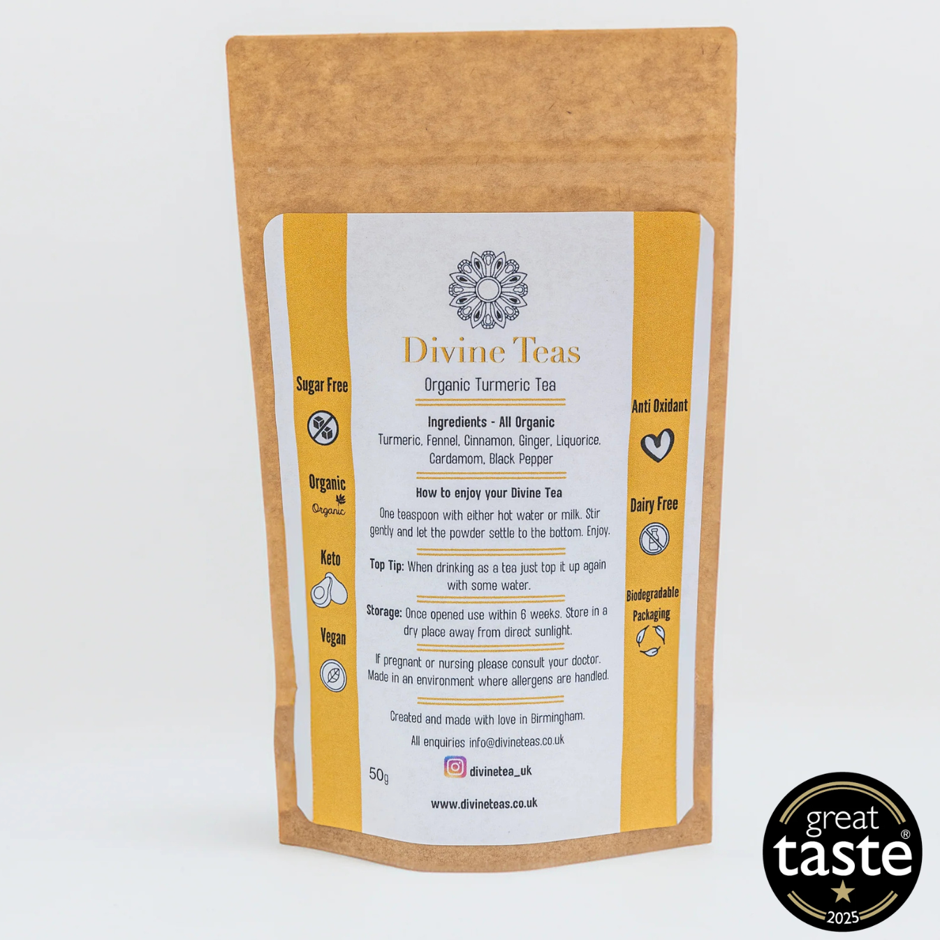 Anti-Inflammatory Organic Turmeric Tea Wellness Pouch