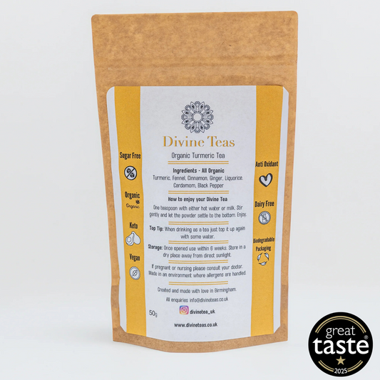 Anti-Inflammatory Organic Turmeric Tea Wellness Pouch 50g