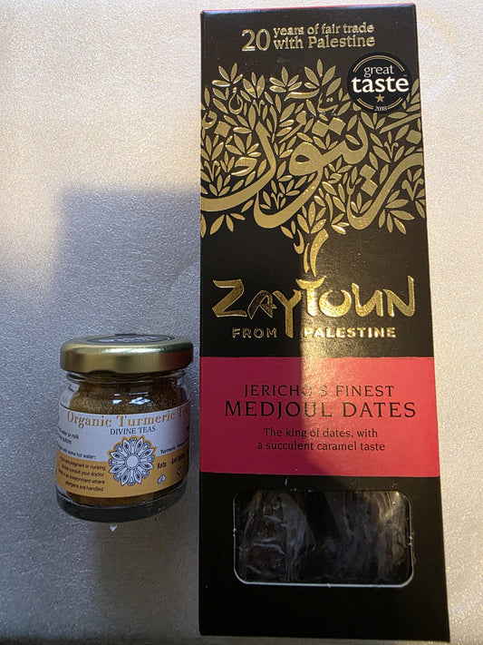 Organic Turmeric Tea (15g) & Medjoul Dates Gift Set