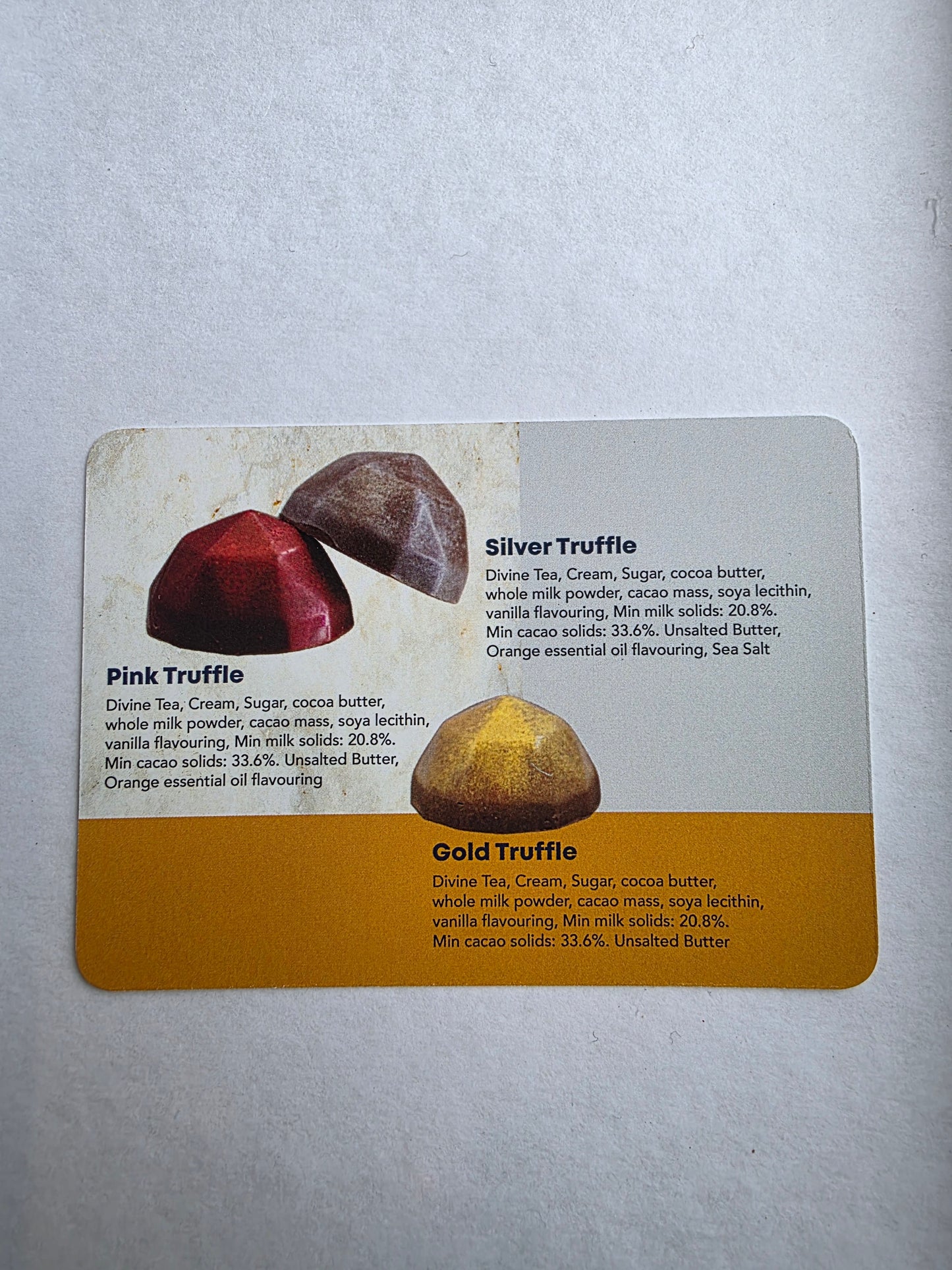 Divine Tea chocolates